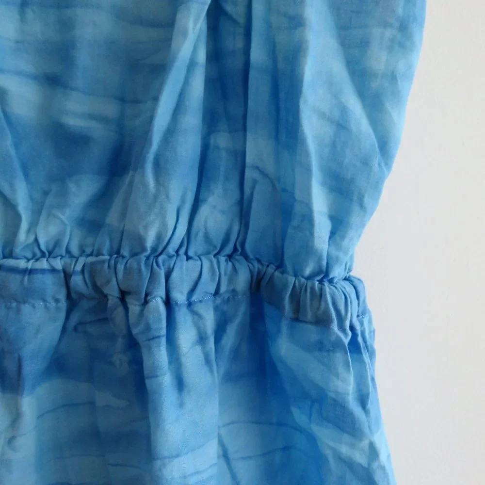 ANTHROPOLOGIE LILKA White Blue Swimming Pool Resort Cotton Dress Cover Up Small - Picture 11 of 13